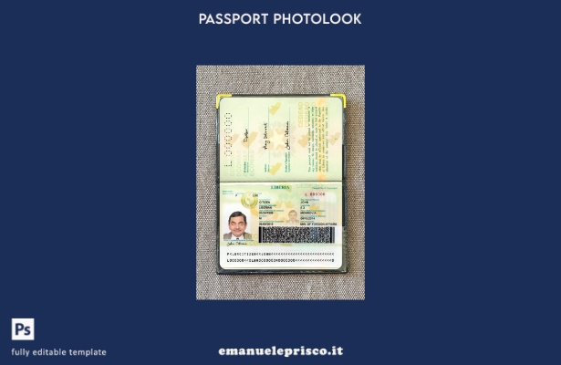modello photolook versione passaporto Liberia in stile verificato